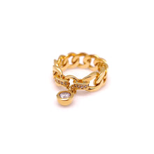 Load image into Gallery viewer, KISMET 1 ROUND STONE CHAIN RING
