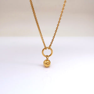 BEA 2 BALL DBL CHAIN NECKLACE