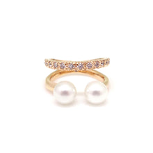Load image into Gallery viewer, VERA DUO PEARL PAVED RING

