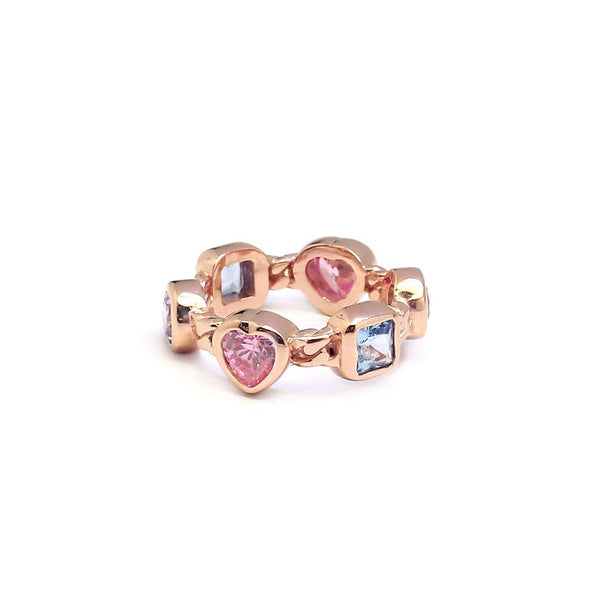 PEPE MULTISTONE CHAIN RING