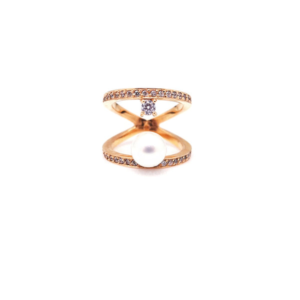 SEREIN 1 PEARL STONE PAVE RING