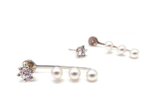 Load image into Gallery viewer, STELLA 2 STONE PEARL EARRING
