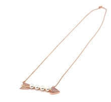 Load image into Gallery viewer, ELLEY HEART ARROW ALL PAVE NECKLACE
