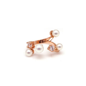 GISELLE PEARL STONE OPEN RING
