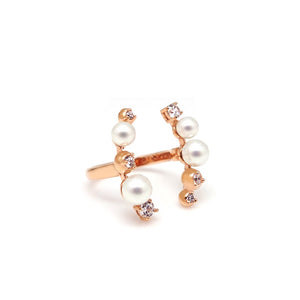 CAMILLE PEARL STONE OPEN RING
