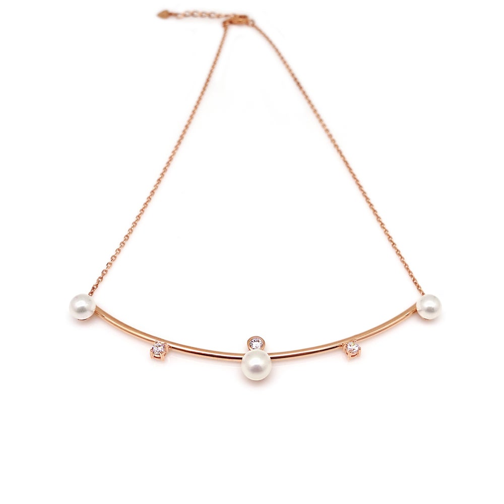 ROCHAS PEARL STONE ARCH NECKLACE
