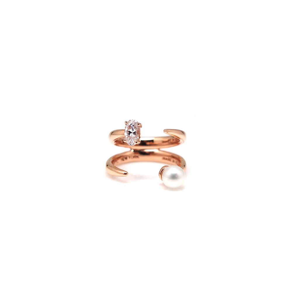 ETOILE2 OVAL DBL KNUCKLE RING