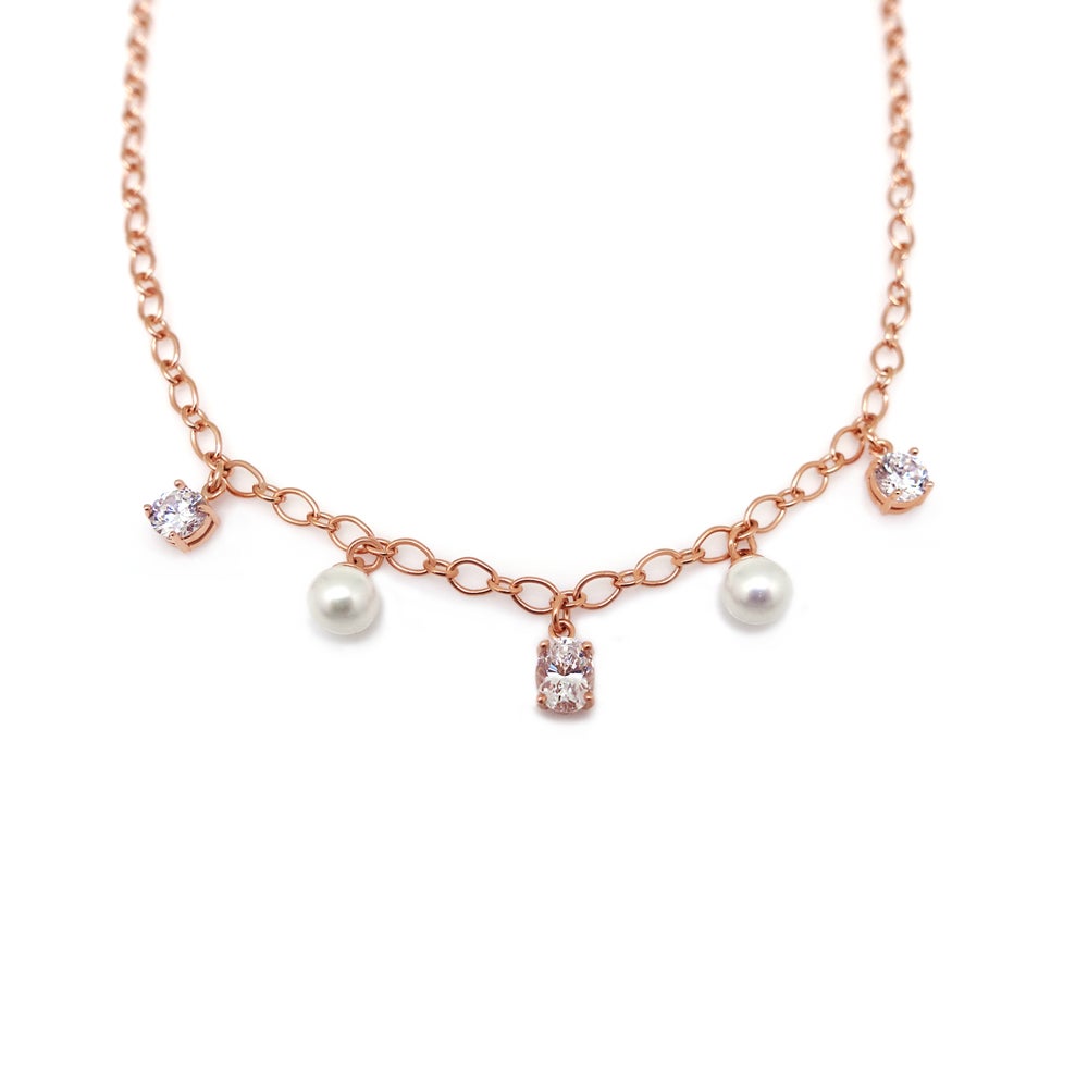 HAILEY PEARL STONE CHAIN NECKLACE