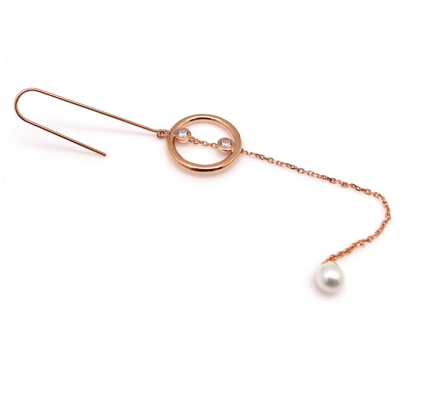 LAUREN HOOK CIRCLE CHAIN EARRING