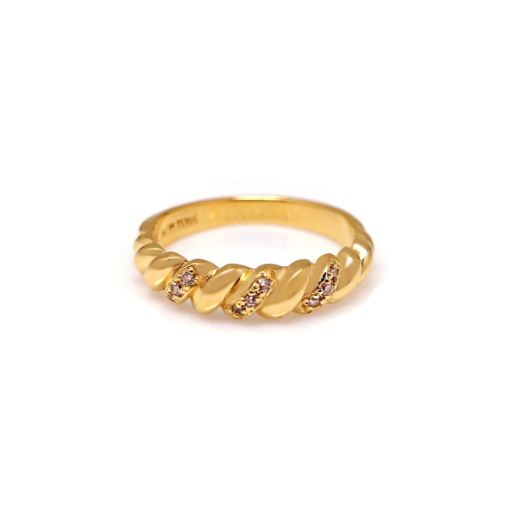 ABBIE PAVED ROPE RING アビー パヴェ ロープ リング ABBIE PAVED ROPE RING – avec new york