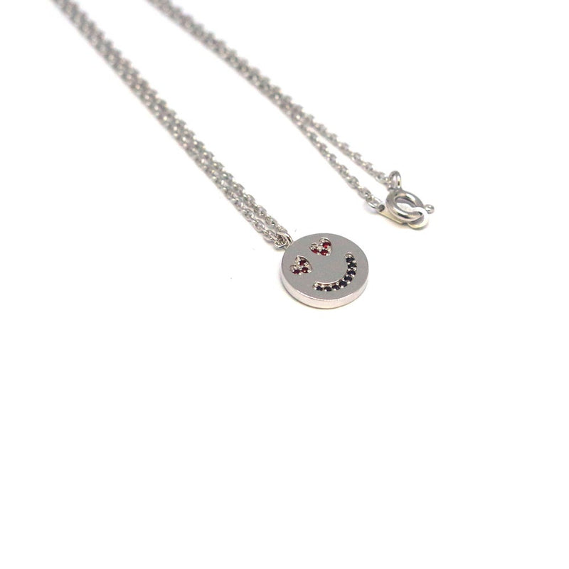 SMALL SMILE HEART EYED NECKLACE