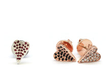 Load image into Gallery viewer, ELLEY HEART PAVE STUD EARRING
