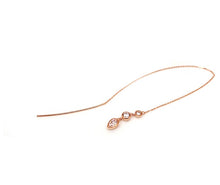 Load image into Gallery viewer, CELESTE THREE STONE ELONGATED CHAIN EARRING
