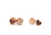 Load image into Gallery viewer, VALENTINE HEART PAVE STUD EARRING

