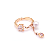 Load image into Gallery viewer, ANNABELLE PEARL STONE CHAIN RING
