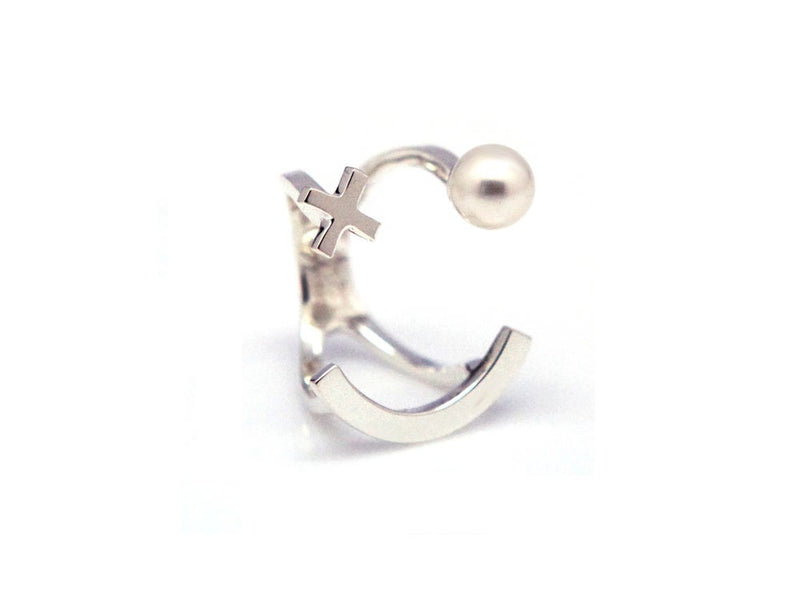 XO PEARL SMILE PLAIN RING