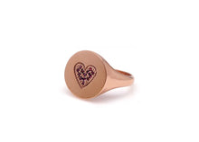Load image into Gallery viewer, ZEMMA HEART SIGNET PINKY RING
